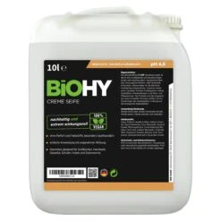BiOHY Creme Seife (50x10l Kanister) | Hautschonende, Rückfettende Und Geruchsneutrale Handseife Bereich PHOSPHATFREI | Ohne Parfüm Und Farbstoffe -Reinigungsmittel Laden 088c54a9 61ee 40fe 9b85 48a5f29f1ecc
