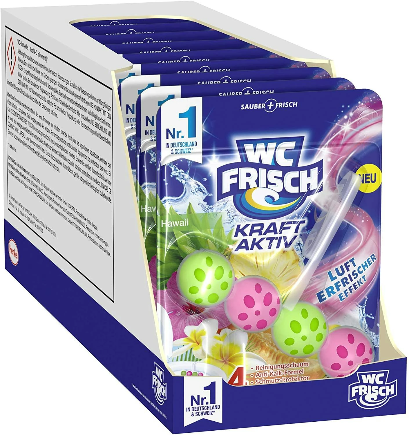 WC Frisch Duftspüler Set 1x 50g Minze & 1x 50g Urlaubsträume Hawaii WC Reiniger 3 WC Frisch Duftspüler Set 1x 50g Minze & 1x 50g Urlaubsträume Hawaii WC Reiniger – Bild 3