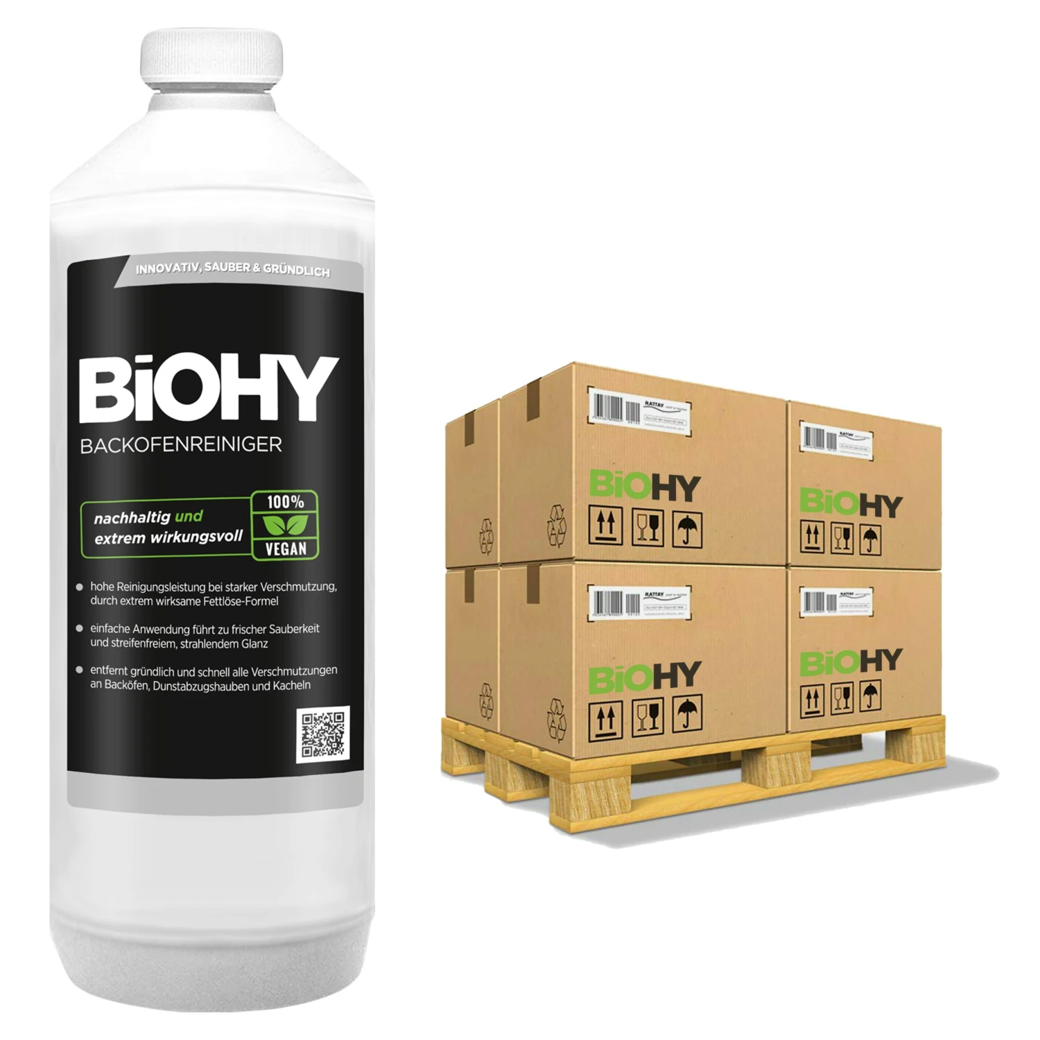 BiOHY Backofenreiniger Hochkonzentrat (6x1l Flasche) | Profi Grillreiniger, Fettlöser EXTRA STARK | Zur Einfachen Und Schnellen Ofenreinigung 3 BiOHY Backofenreiniger Hochkonzentrat (6x1l Flasche) | Profi Grillreiniger, Fettlöser EXTRA STARK | Zur Einfachen Und Schnellen Ofenreinigung – Bild 3
