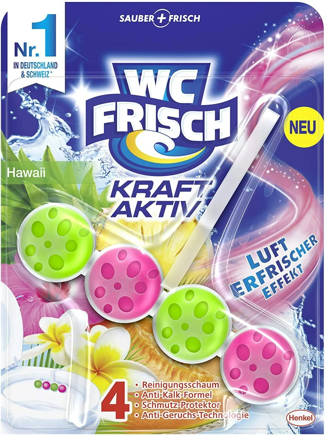 WC Frisch Duftspüler Set 1x 50g Minze & 1x 50g Urlaubsträume Hawaii WC Reiniger 2 WC Frisch Duftspüler Set 1x 50g Minze & 1x 50g Urlaubsträume Hawaii WC Reiniger – Bild 2