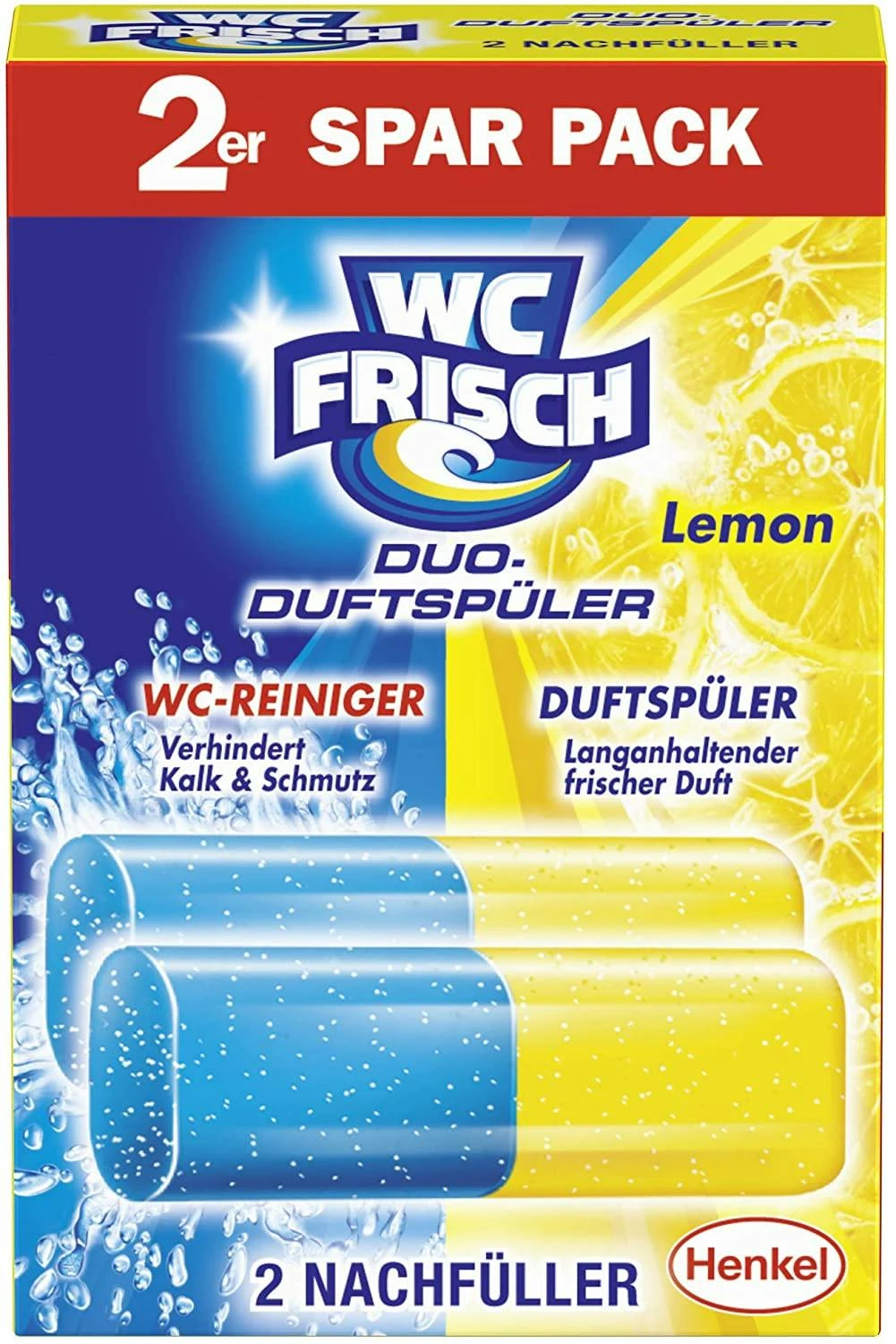 WC Frisch Duo-Duftspüler Lemon 3er Pack WC Reiniger 1x3 Stück WC-Duftstein 5 WC Frisch Duo-Duftspüler Lemon 3er Pack WC Reiniger 1x3 Stück WC-Duftstein – Bild 5