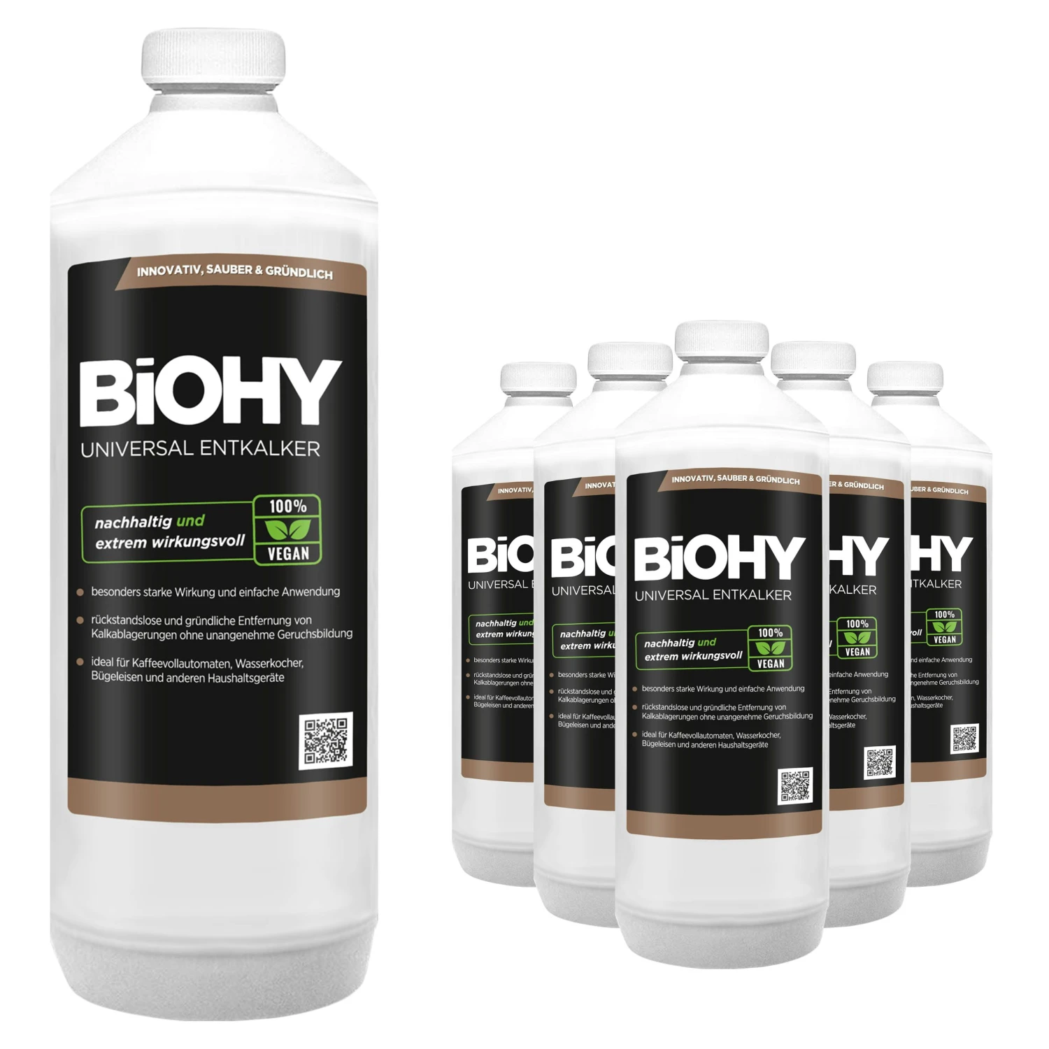 BiOHY Universal Entkalker (6x1l Flasche) | Konzentrat Für 20 Entkalkungsvorgänge Pro Flasche | Kompatibel Mit Allen Kaffeevollautomaten 1 BiOHY Universal Entkalker (6x1l Flasche) | Konzentrat Für 20 Entkalkungsvorgänge Pro Flasche | Kompatibel Mit Allen Kaffeevollautomaten