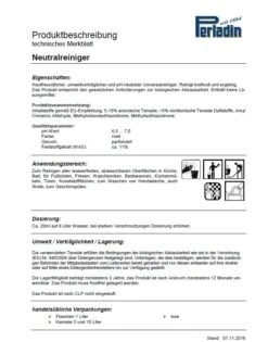 Perladin Premium Neutralreiniger 5 L Kanister Mit Ablasshahn Universal Reiniger 5 Liter -Reinigungsmittel Laden 735a8994 b6e6 4208 b289 01a4b831df59 1