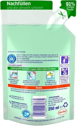 Sidolin Pro Nature PH-neutraler Glasreiniger Reinigung 250 Ml Nachfüllpack -Reinigungsmittel Laden 7d52a90d f957 431f a24e f710e5ce8a6f