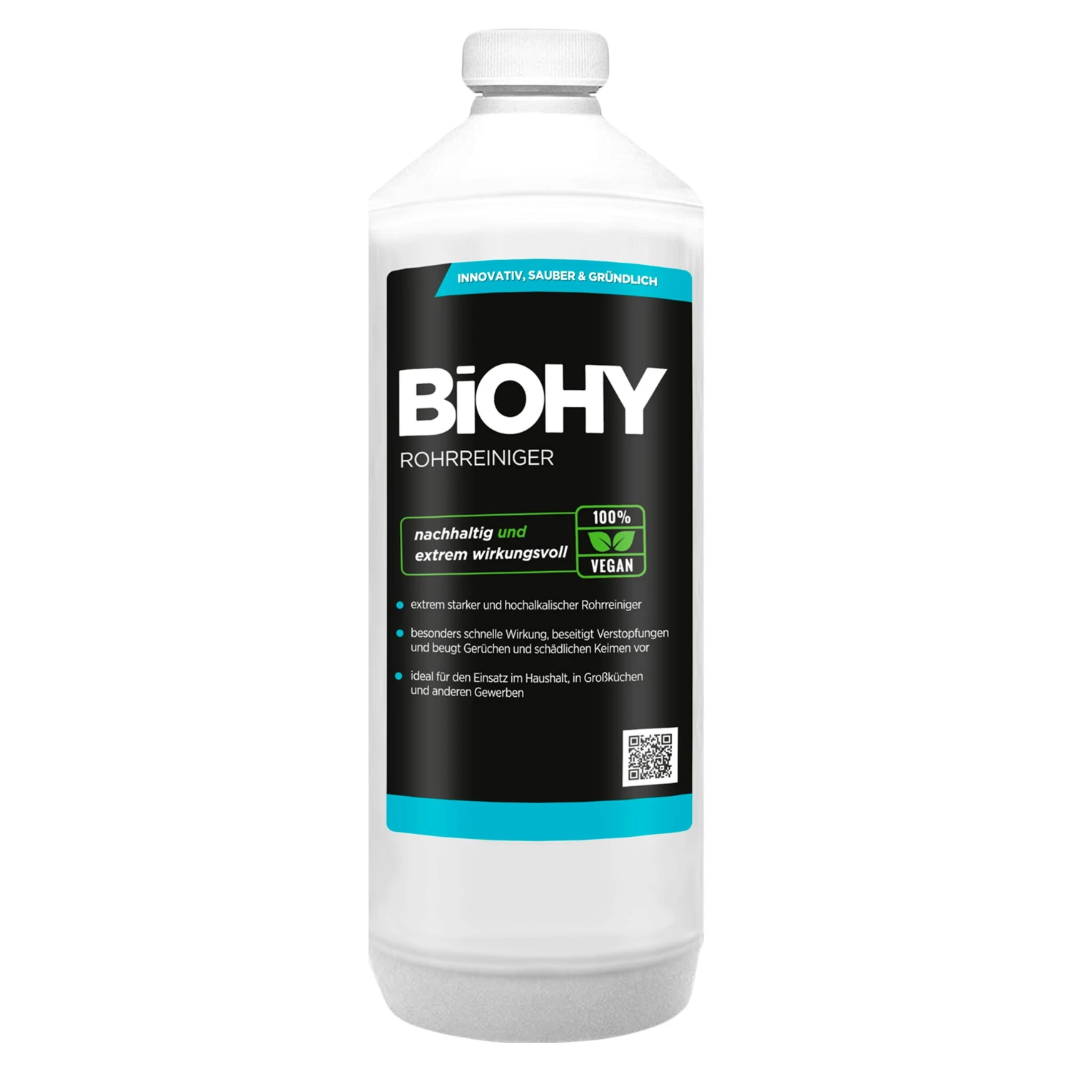 BiOHY Rohrreiniger (6x1l Flasche) | EXTRA STARK | Flüssiger, Hochkonzentrierter Abflussreiniger | Geruchsneutral | Für Alle Verstopfungen 2 BiOHY Rohrreiniger (6x1l Flasche) | EXTRA STARK | Flüssiger, Hochkonzentrierter Abflussreiniger | Geruchsneutral | Für Alle Verstopfungen – Bild 2