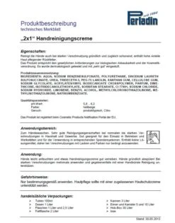 Perladin 2x1 HandreinigungsCreme 1L Handreinigung Mit Dosierpumpe Handseife 1 Liter Werkstatt Handwerk -Reinigungsmittel Laden 87386b2a a063 45ce a7fe 8478b9615346