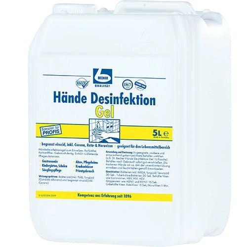 Dr. Becher "Dr. Becher" Hände Desinfektion 5 L Gel 1 Dr. Becher "Dr. Becher" Hände Desinfektion 5 L Gel
