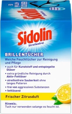 Sidolin Brillen Putztücher 50 Stück Reinigungstücher Brillenputztücher Reiniger -Reinigungsmittel Laden 9539c75e 1afc 42c3 a09a a1df10248246