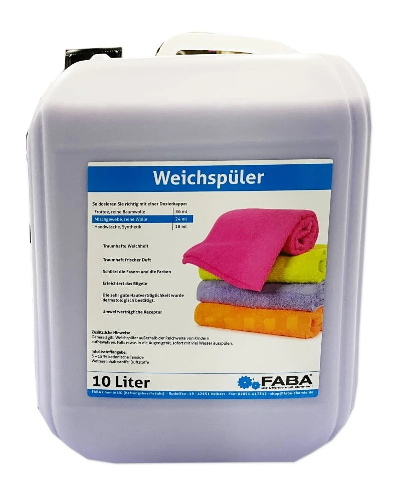 10 L Weichspüler Konzentrat Weiss 10 Liter Im Kanister 2 10 L Weichspüler Konzentrat Weiss 10 Liter Im Kanister – Bild 2