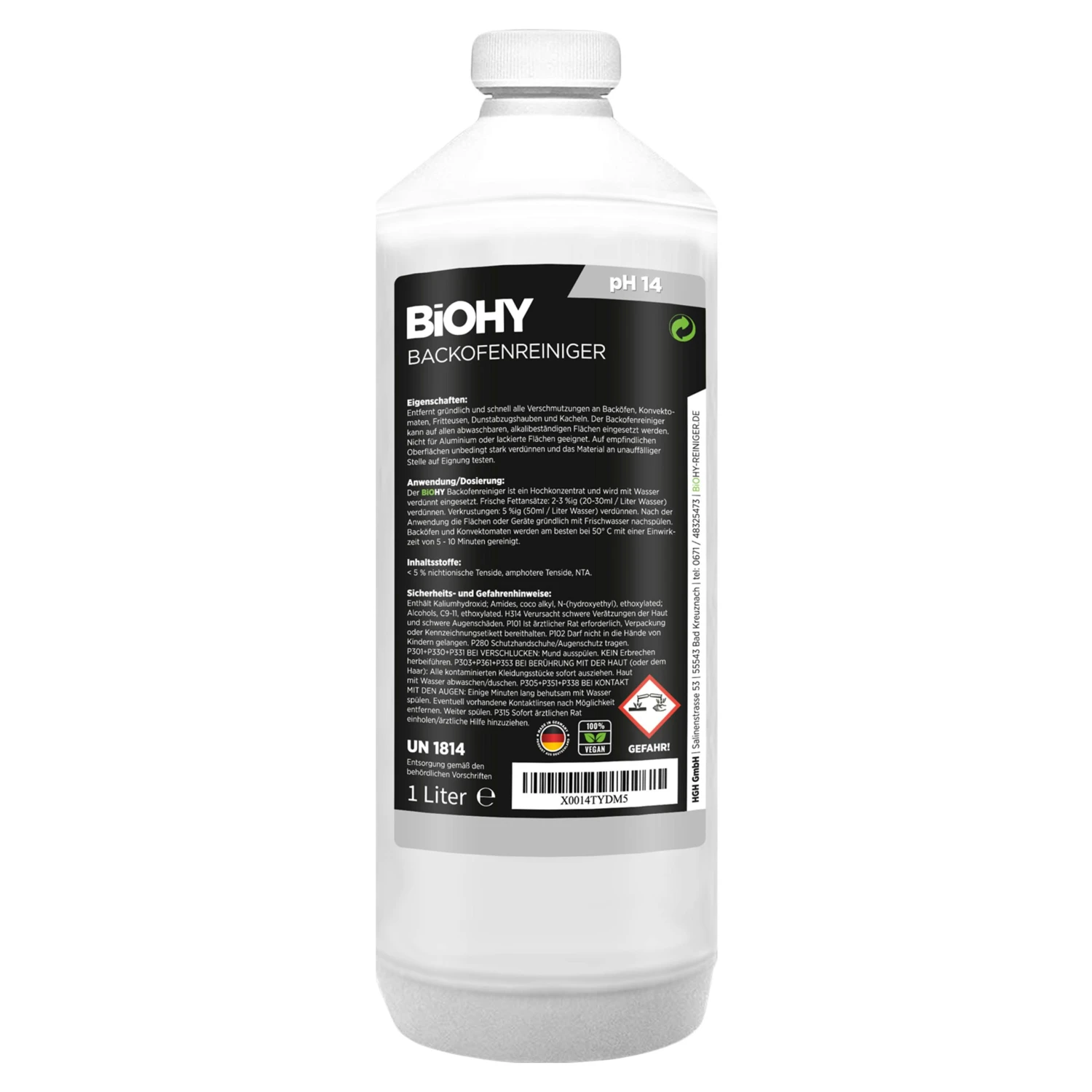 BiOHY Backofenreiniger Hochkonzentrat (6x1l Flasche) | Profi Grillreiniger, Fettlöser EXTRA STARK | Zur Einfachen Und Schnellen Ofenreinigung 6 BiOHY Backofenreiniger Hochkonzentrat (6x1l Flasche) | Profi Grillreiniger, Fettlöser EXTRA STARK | Zur Einfachen Und Schnellen Ofenreinigung – Bild 6