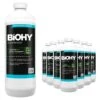 BiOHY Rohrreiniger (9x1l Flasche) | EXTRA STARK | Flüssiger, Hochkonzentrierter Abflussreiniger | Geruchsneutral | Für Alle Verstopfungen