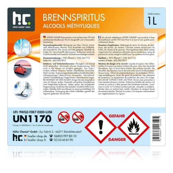 15 X 1 Liter Brennspiritus 94% 6 15 X 1 Liter Brennspiritus 94% – Bild 6