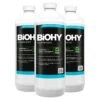 BiOHY Rohrreiniger (3x1l Flasche) | EXTRA STARK | Flüssiger, Hochkonzentrierter Abflussreiniger | Geruchsneutral | Für Alle Verstopfungen