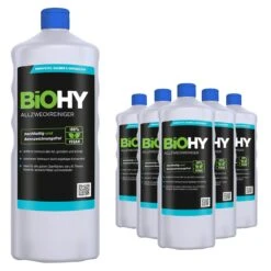 BiOHY Allzweckreiniger Konzentrat (6x1l Flasche) | Schonender Profi - Universalreiniger Für Haushalt Und Auto | Vollständig Biologisch Abbaubar