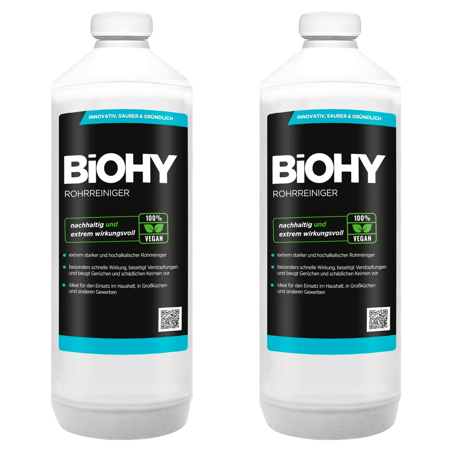 BiOHY Rohrreiniger (6x1l Flasche) | EXTRA STARK | Flüssiger, Hochkonzentrierter Abflussreiniger | Geruchsneutral | Für Alle Verstopfungen 4 BiOHY Rohrreiniger (6x1l Flasche) | EXTRA STARK | Flüssiger, Hochkonzentrierter Abflussreiniger | Geruchsneutral | Für Alle Verstopfungen – Bild 4