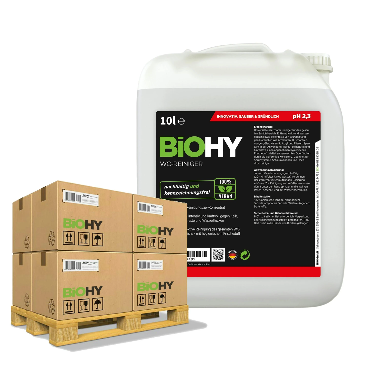 BiOHY WC-Reiniger (24x20l Kanister) | EXTRA STARK | Profi Bio Konzentrat | Dickflüssiges Reinigungs-Gel | Ideal Gegen Urinstein 2 BiOHY WC-Reiniger (24x20l Kanister) | EXTRA STARK | Profi Bio Konzentrat | Dickflüssiges Reinigungs-Gel | Ideal Gegen Urinstein – Bild 2